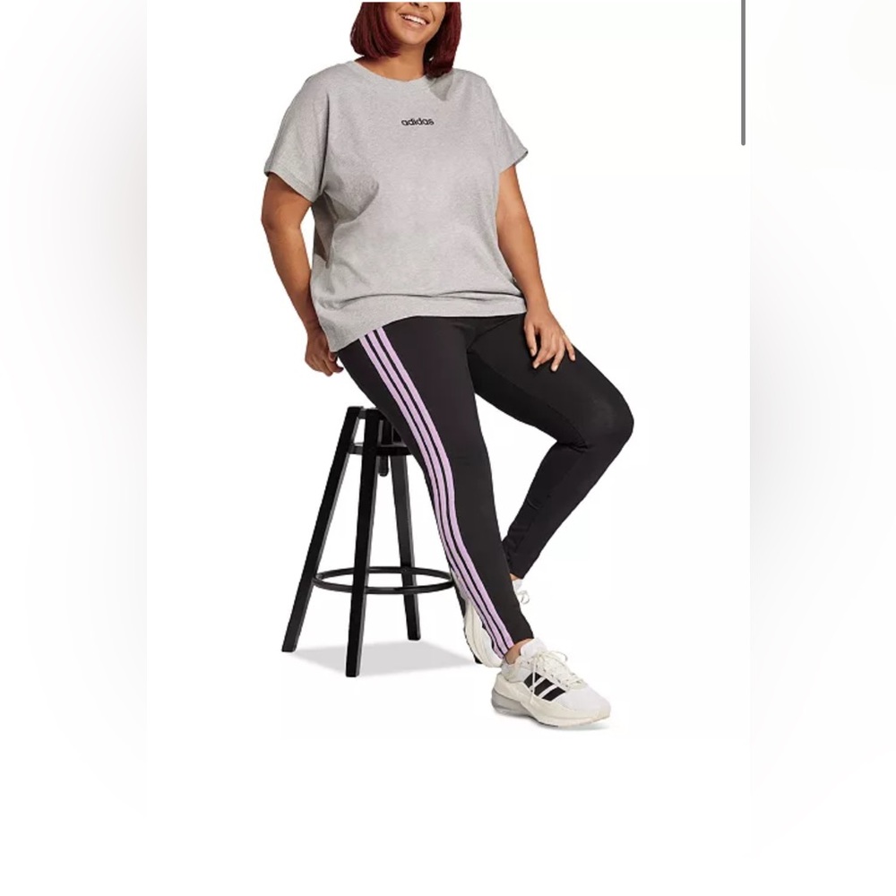 Adidas Plus Size Essentials 3-Stripes Cotton Leggings